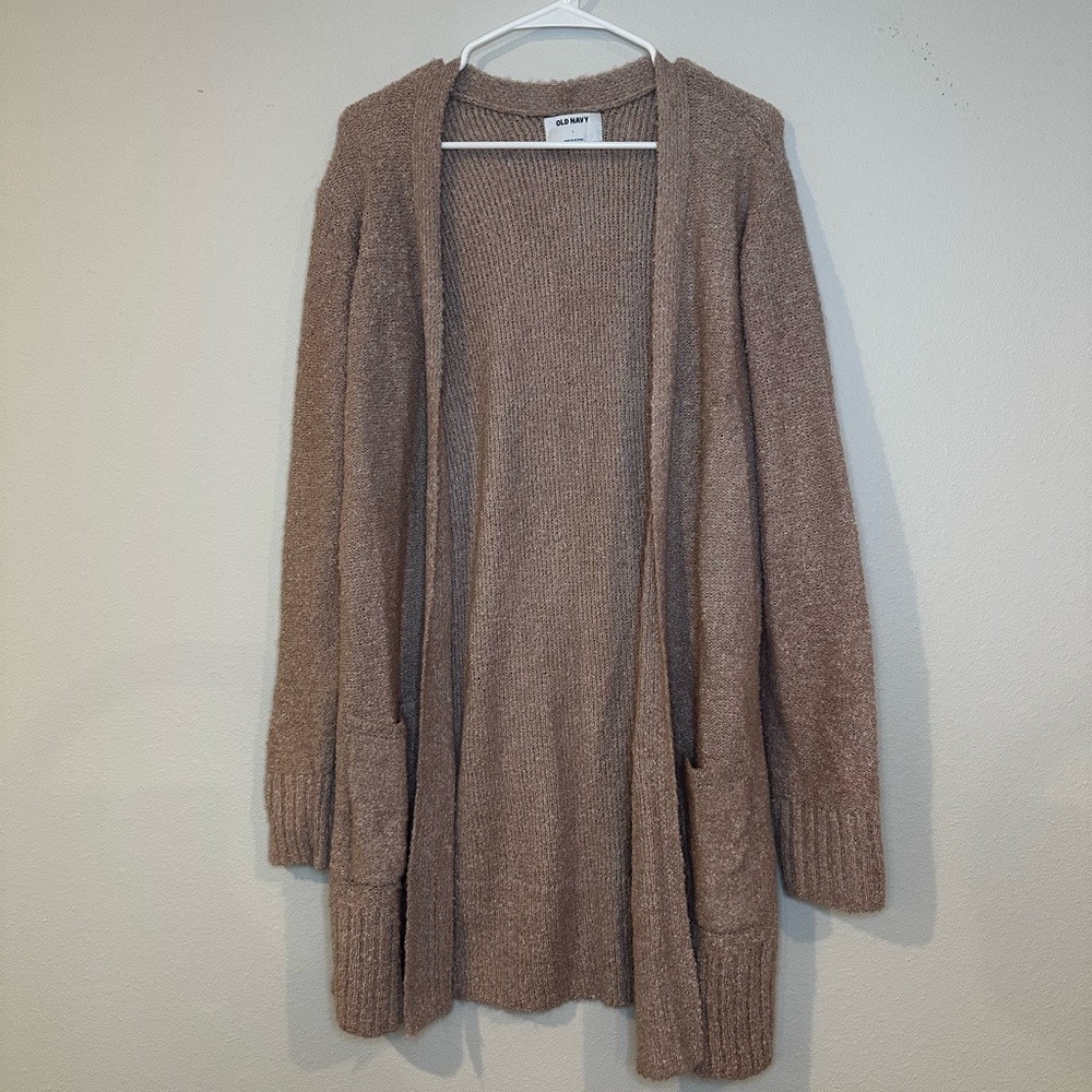 Old Navy women's size large blush‎ pink long open cardigan.